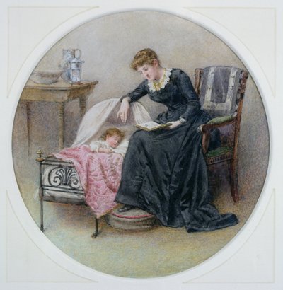 A Goodnight Story by George Goodwin Kilburne